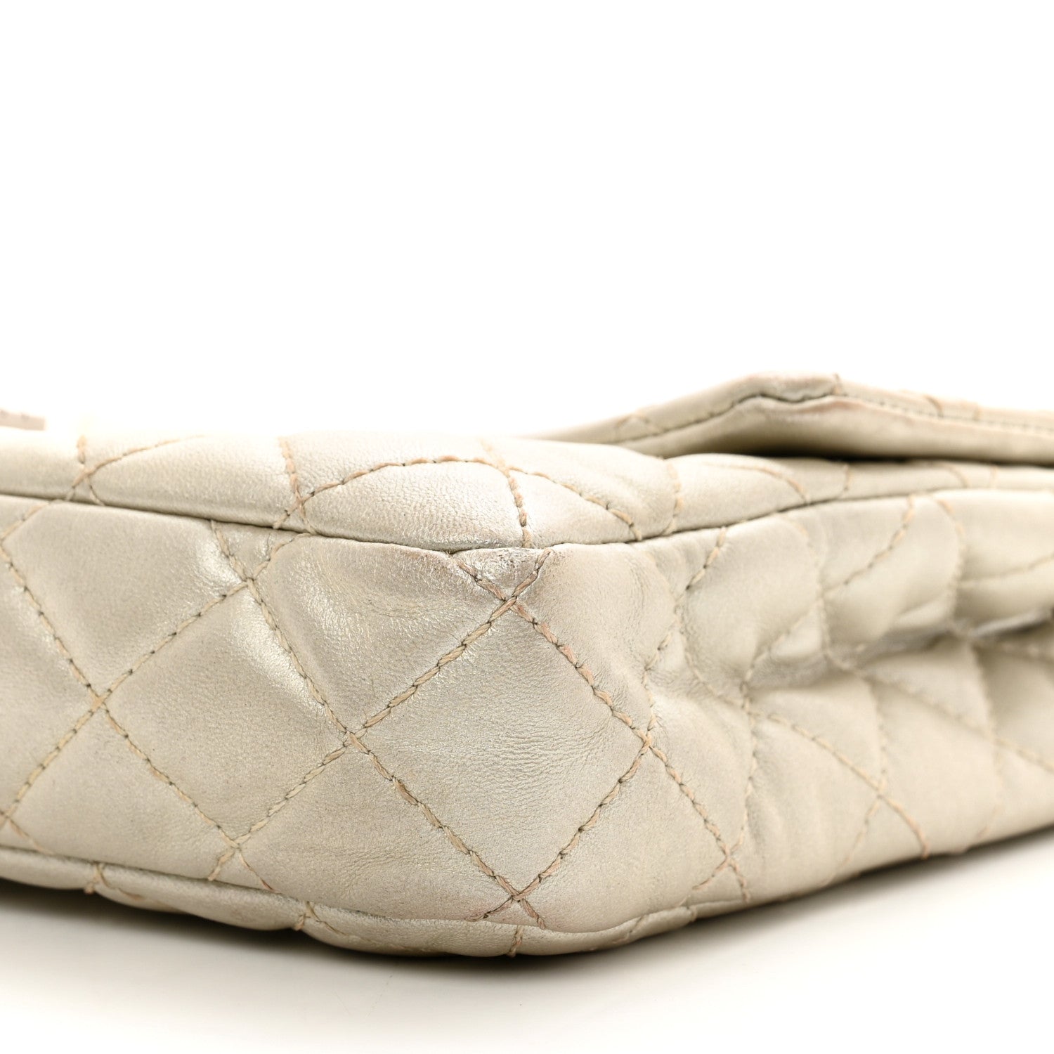 Chanel Metallic Lambskin Quilted Snake Chain 2.55 Reissue Flap Silver 10 of 11