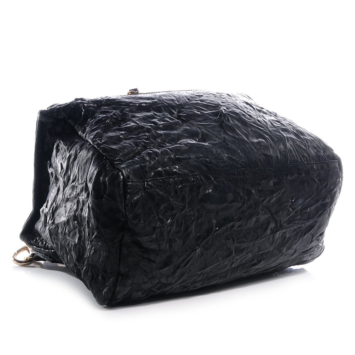Tumbled Sheepskin Medium Pandora Bag Black