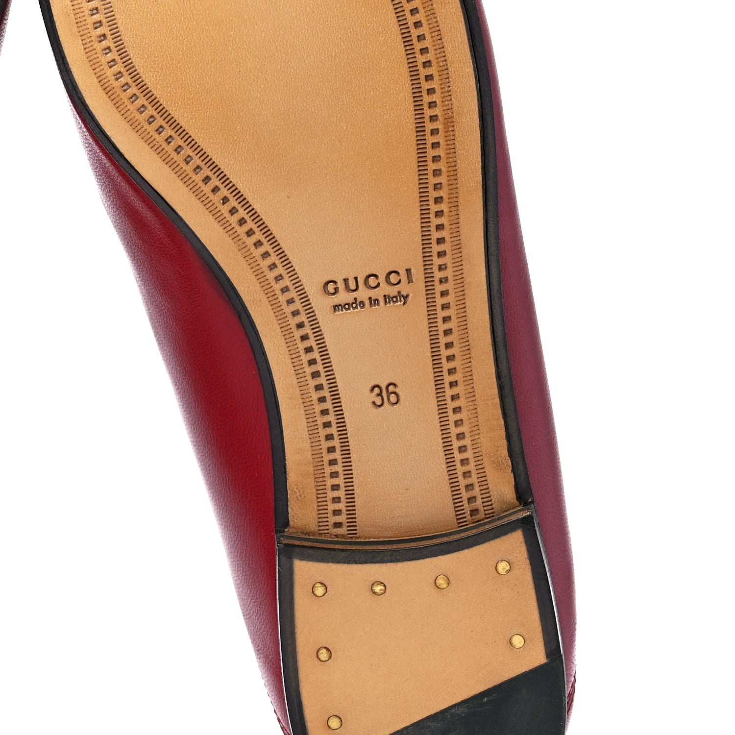 Gucci Lambskin Womens Brixton Horsebit Loafers 36 Hibiscus Red 6 of 9