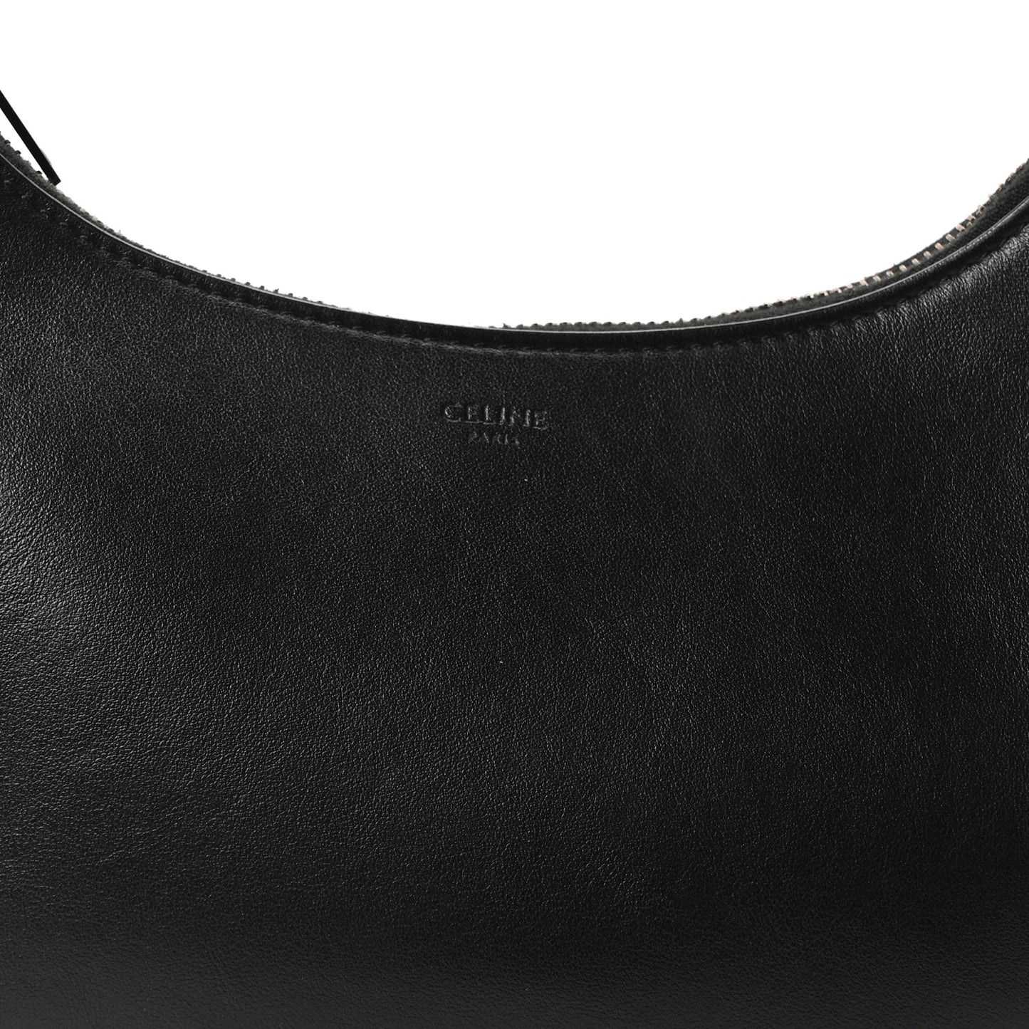 Smooth Calfskin Chain Strap Ava Shoulder Bag Black