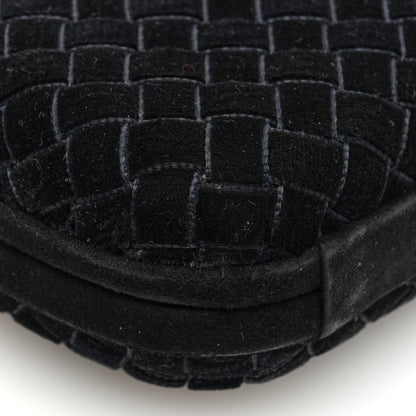 Bottega Veneta Velvet Intreccio Knot Clutch Black 8 of 9