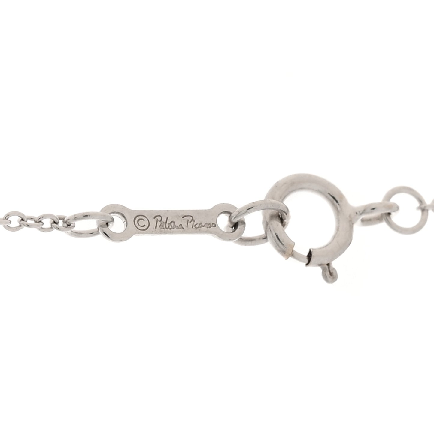 18K White Gold Diamond Paloma's Graffiti Love Pendant Necklace