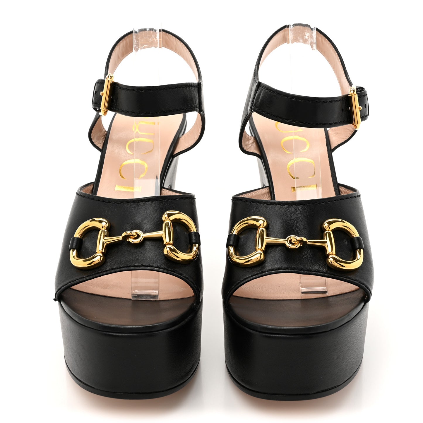 Nappa Charlotte Horsebit 40/135mm Platform Sandals 41.5 Black