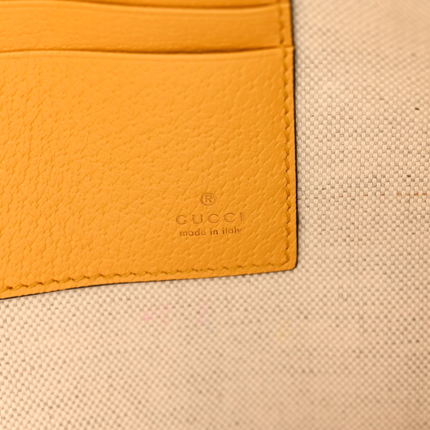 GG Supreme Monogram Neo Vintage Zip Wristlet Pouch Beige New Acero Crop