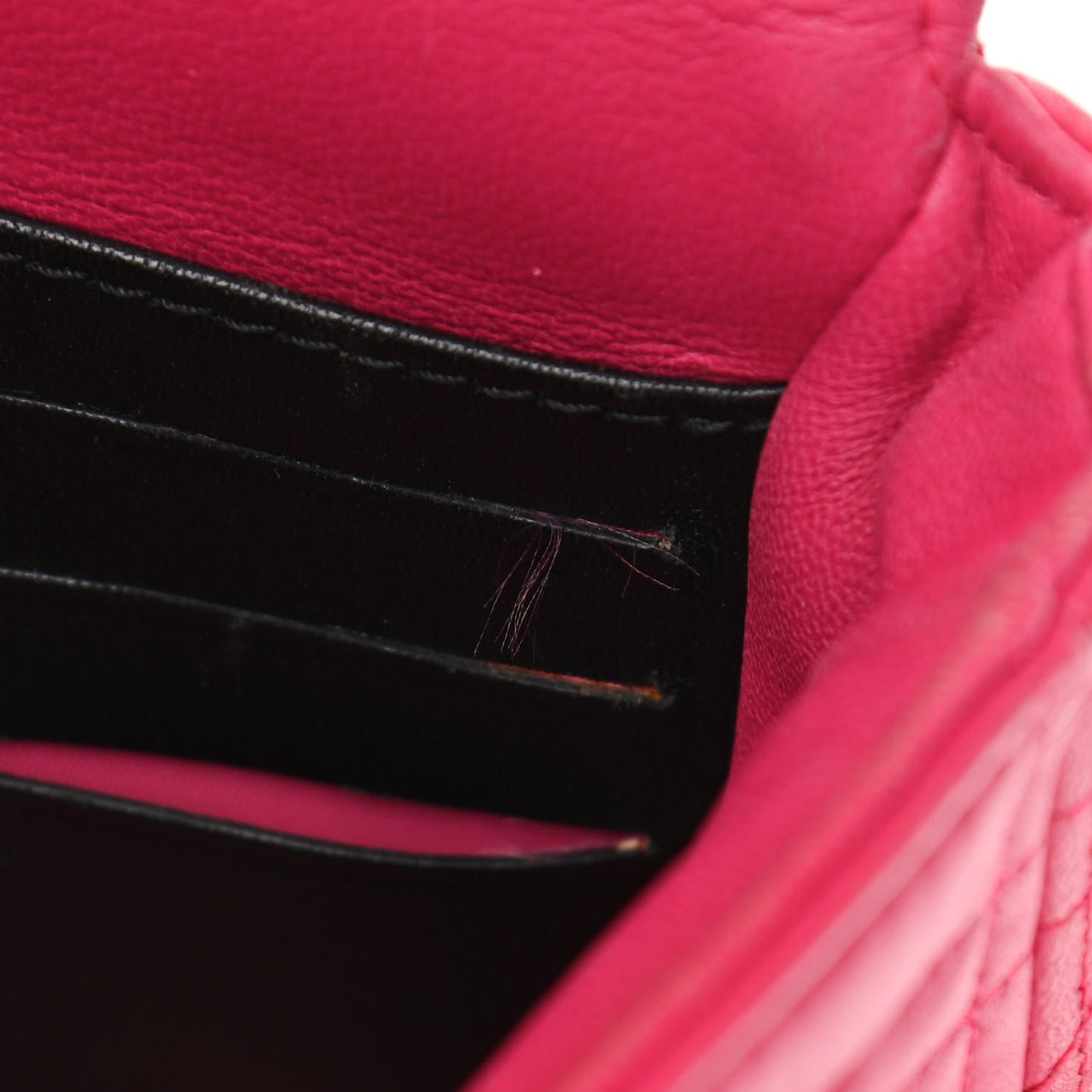 Lambskin Cannage Miss Dior Promenade Pouch Fuchsia