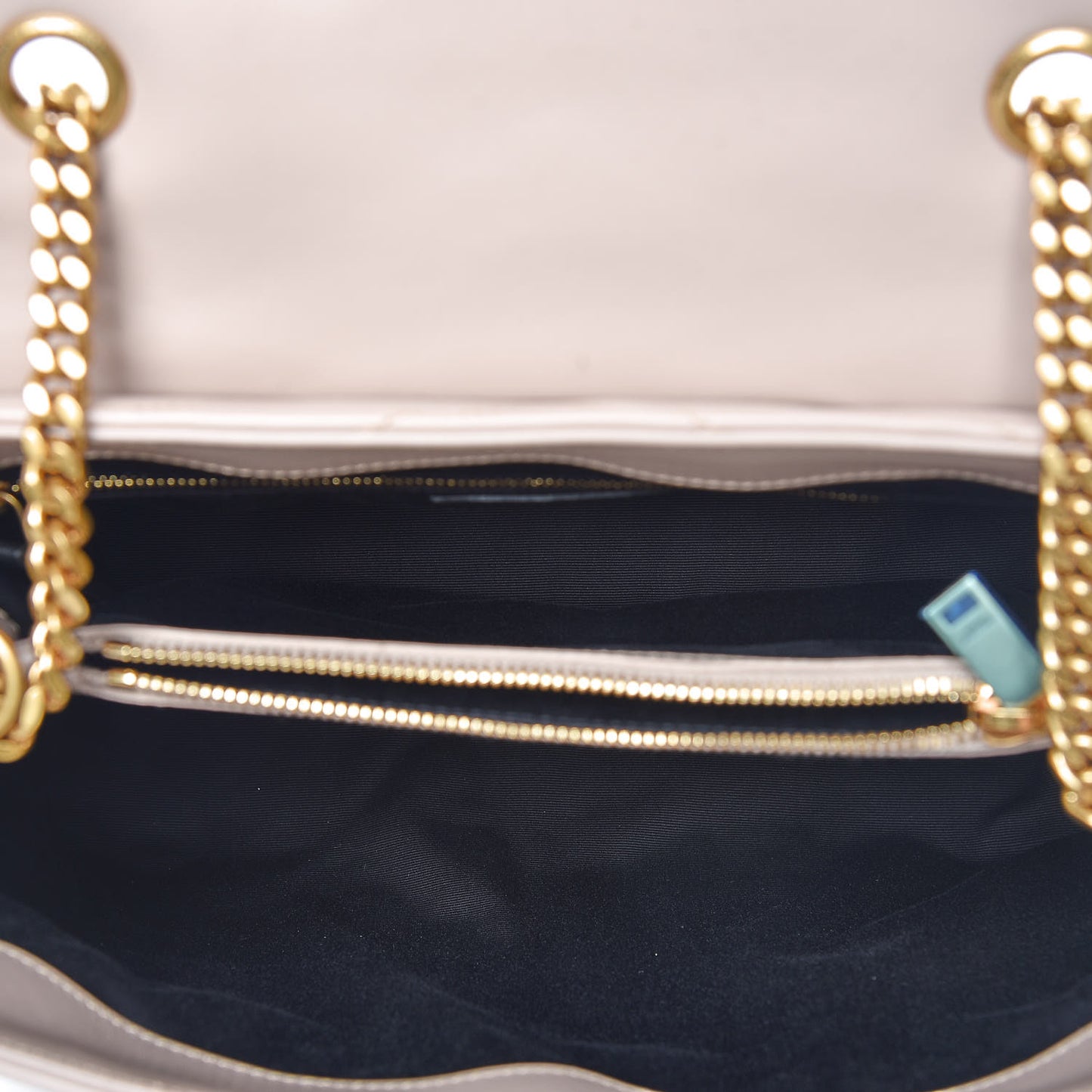 Calfskin Y Quilted Monogram Medium Loulou Chain Satchel Light Natural