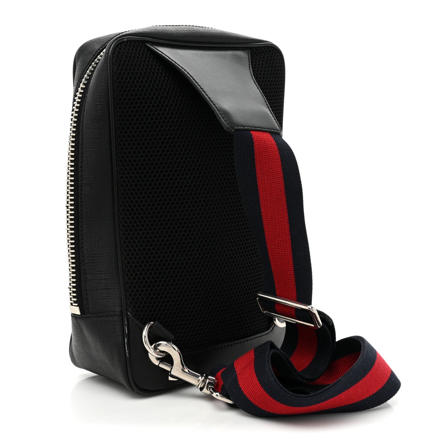 GG Supreme Monogram Web Belt Bag Black Grey