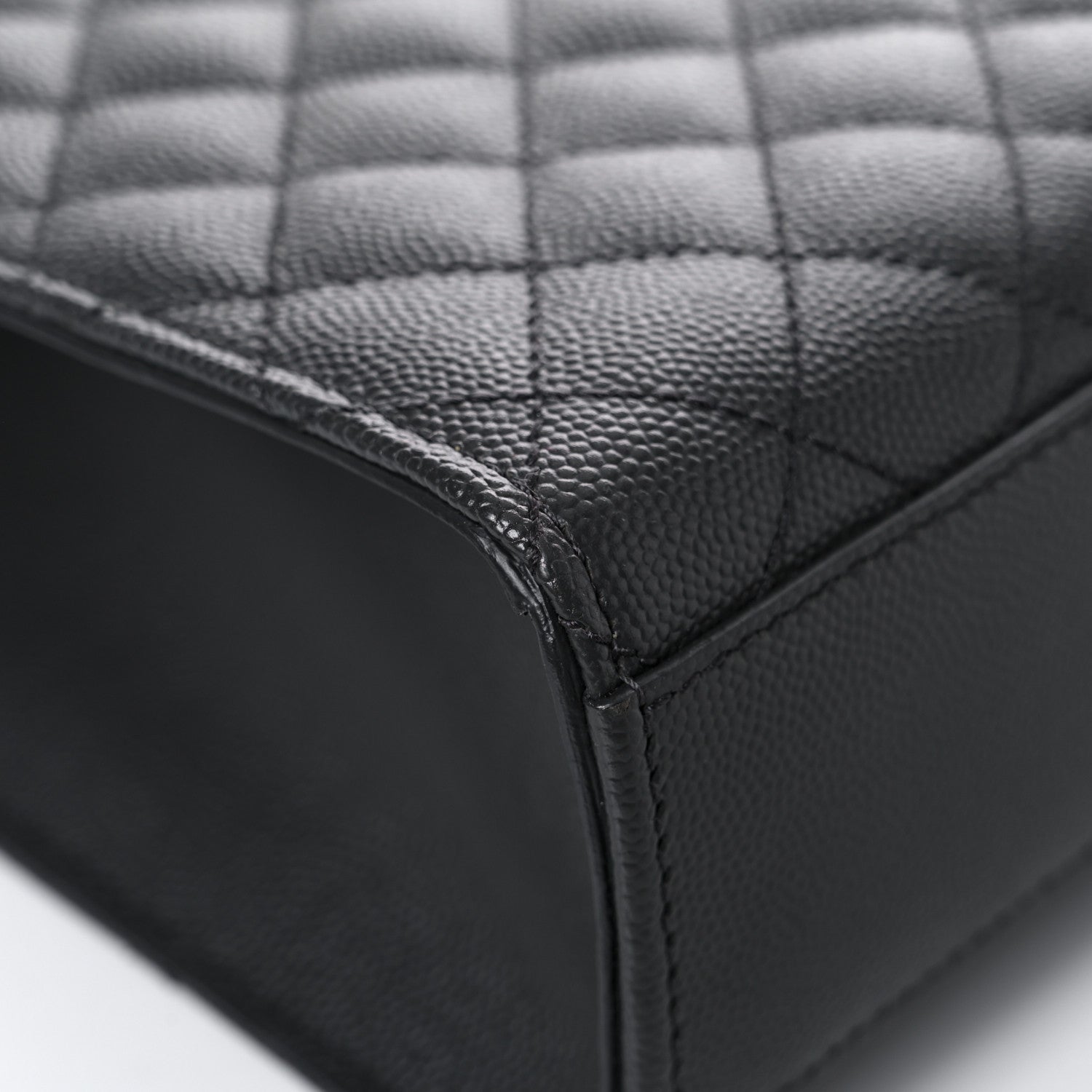 Saint Laurent Grain De Poudre Textured Mixed Matelasse Large Triquilt Monogram Satchel Asphalt 10 of 12