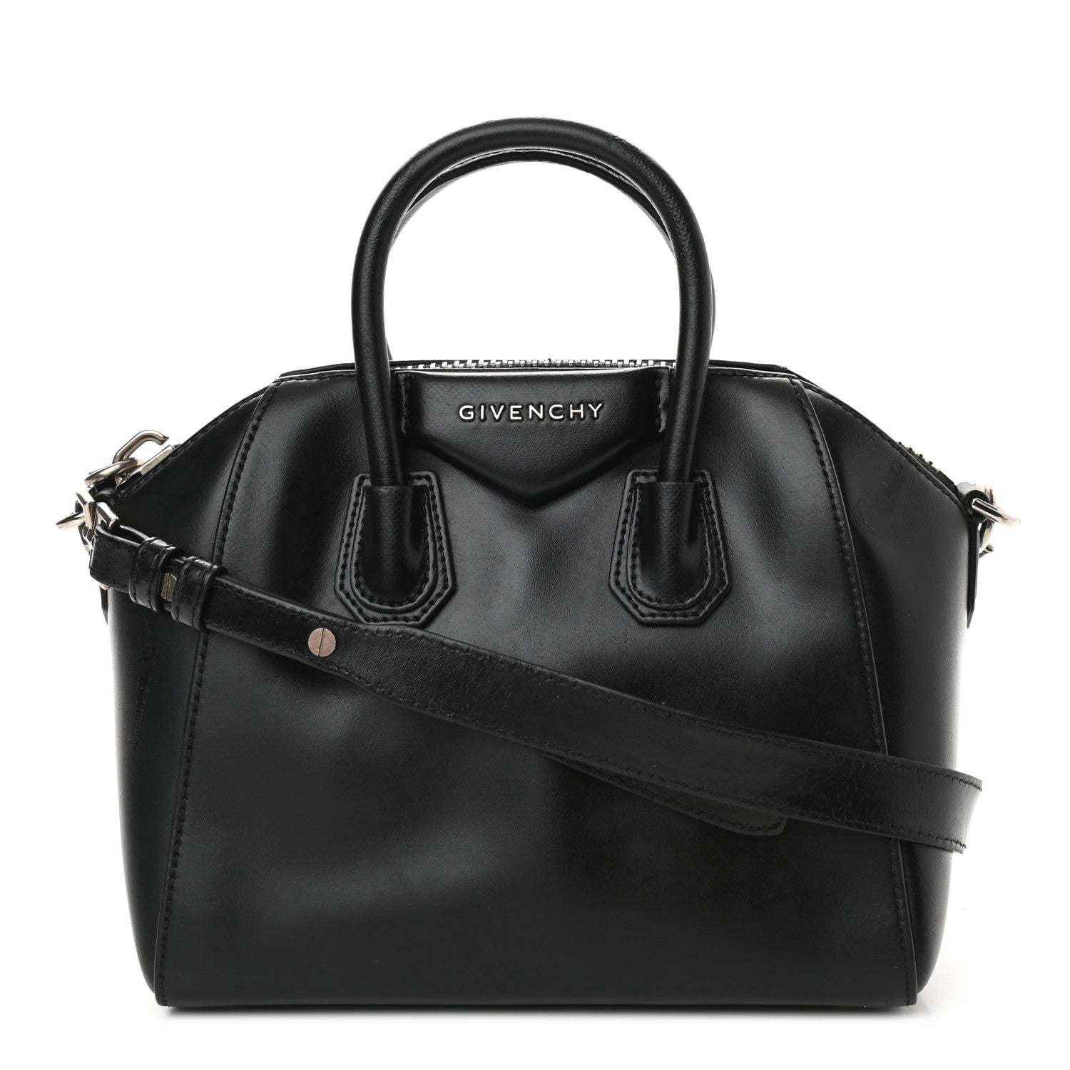 Givenchy Shiny Lord Calfskin Mini Antigona Black 1 of 12