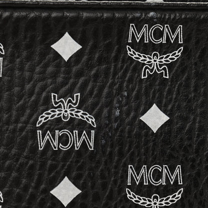 MCM Visetos Medium Anya Zip Top Shopper Tote Black 10 of 10