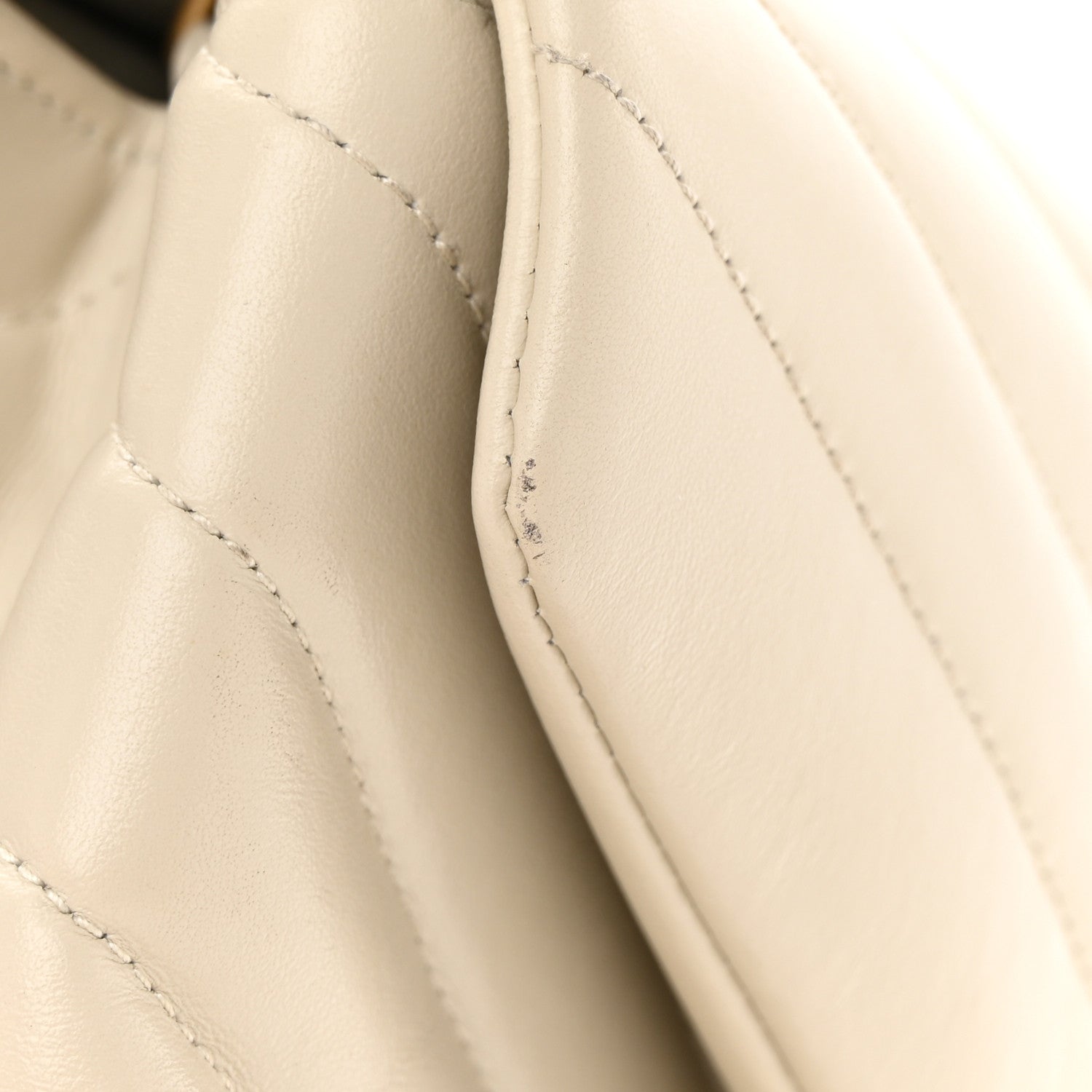 Saint Laurent Calfskin Y Quilted Monogram Medium Loulou Chain Satchel Crema Soft 12 of 13