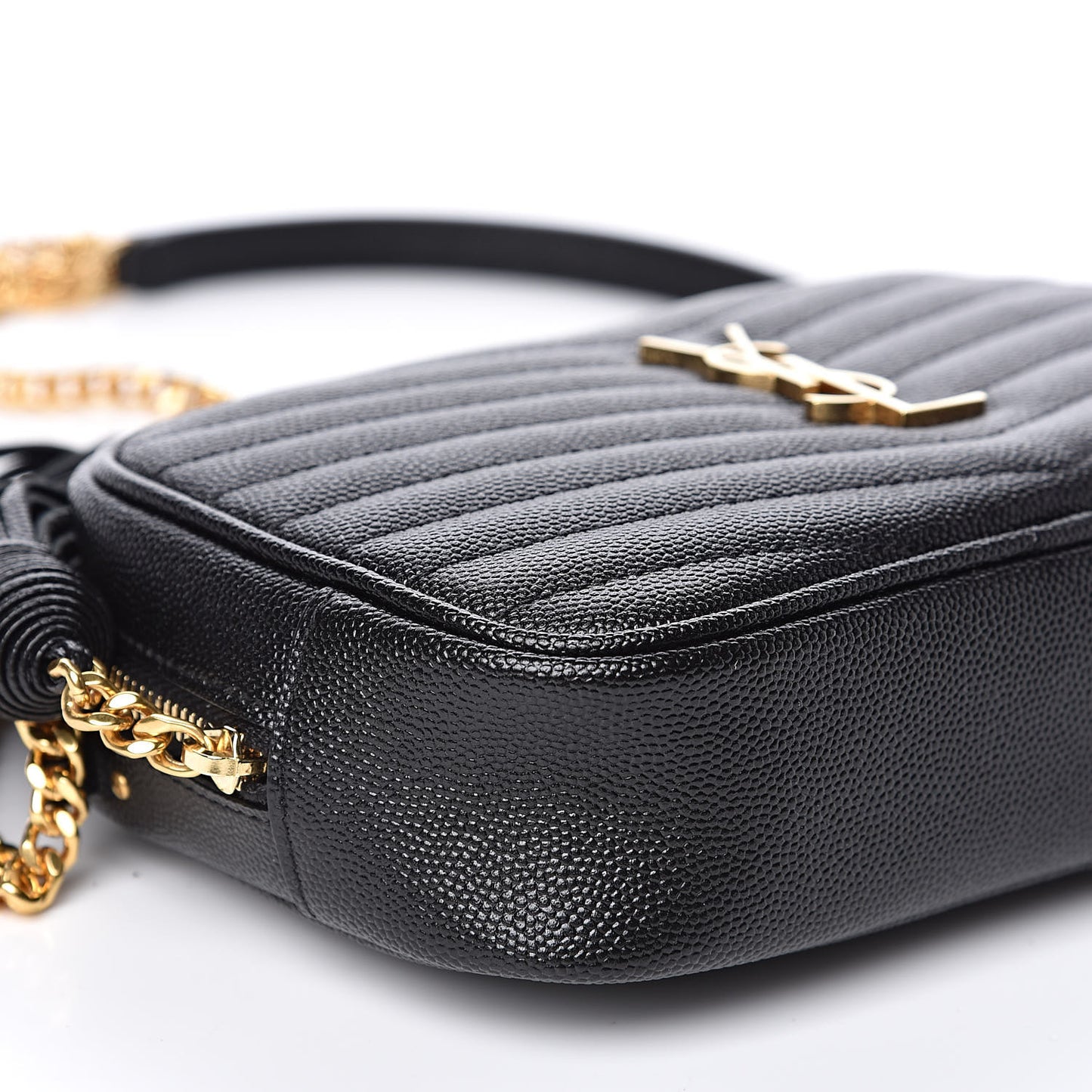 Grain De Poudre Matelasse Monogram Mini Lou Camera Bag Black
