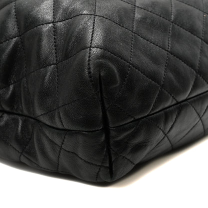 Saint Laurent Lambskin Quilted Maxi Icare Shopping Tote Black 10 of 11