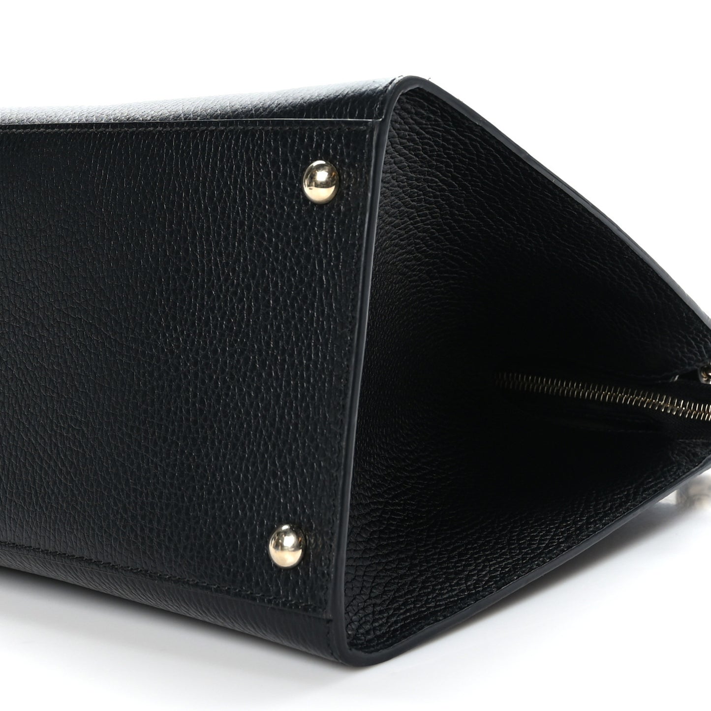 Dollar Calfskin Large Soho Top Handle Satchel Black
