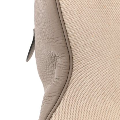 Hermes Toile Taurillon Clemence Victoria II 43 Ecru Gris Tourterelle 12 of 13