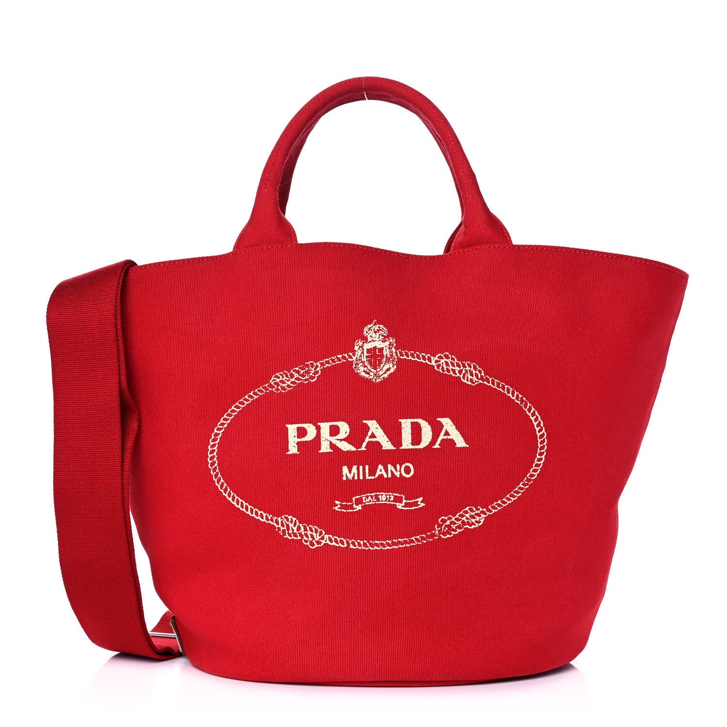 Canapa Logo Bucket Tote Rosso