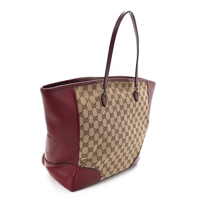 Gucci Monogram Textured Calfskin Medium Bree Zippered Tote Beige Ebony Peonia Flower 2 of 11