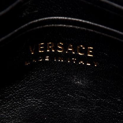 Versace Nappa Quilted Trapuntata Tribute Wallet Chain Crossbody Black 8 of 11