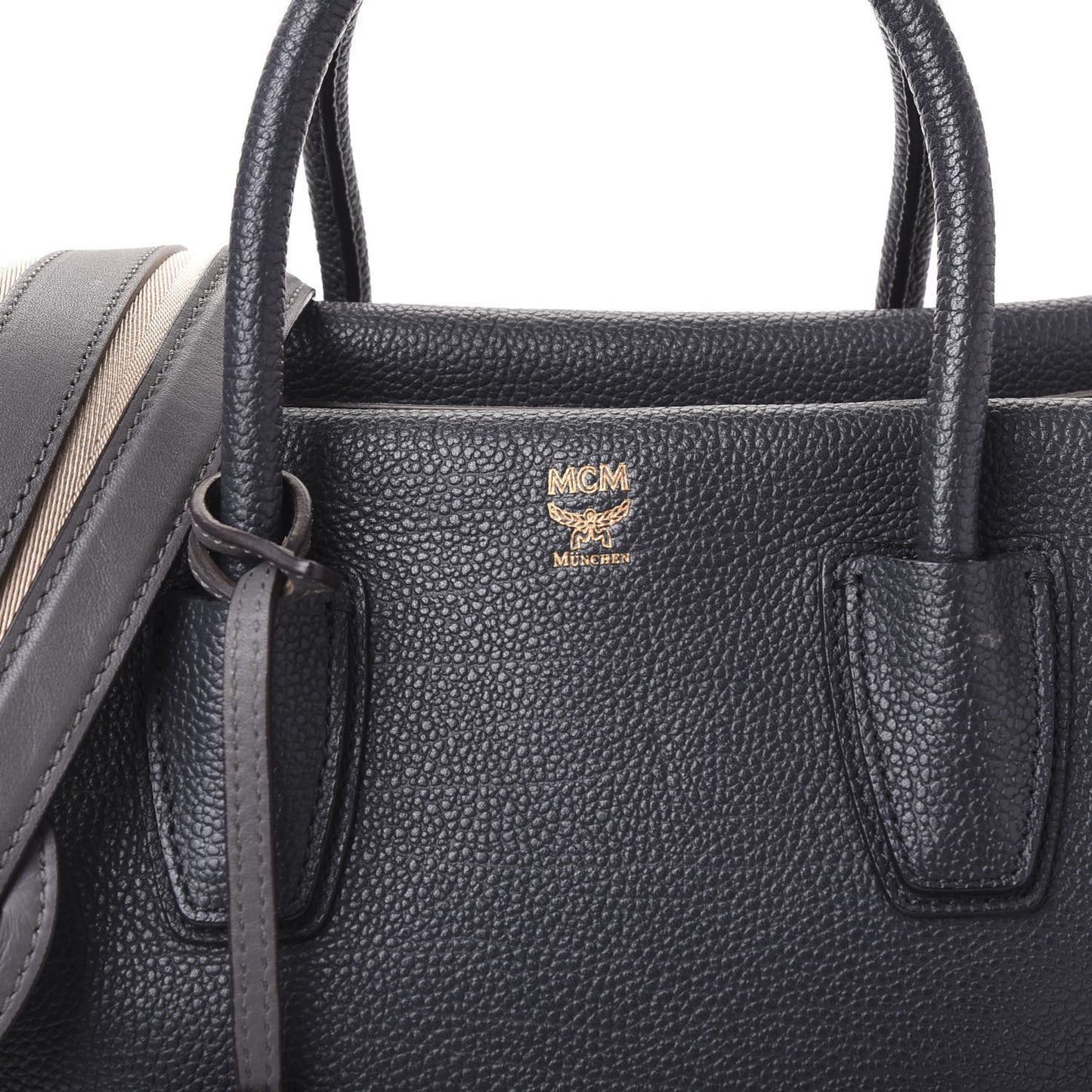 Grained Calfskin Medium Milla Tote Phantom Grey