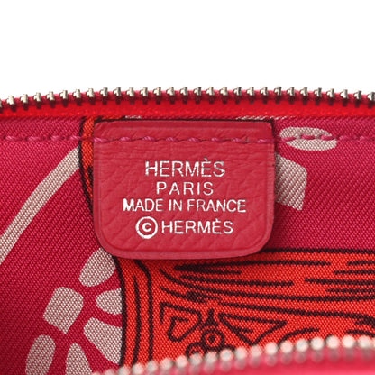 Hermes Epsom Silk'in Coin Purse Rose Mexico 6 of 8