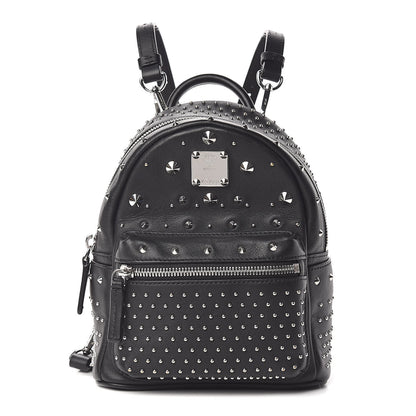MCM Calfskin Stud X-Mini Stark Bebe Boo Backpack Black 1 of 10