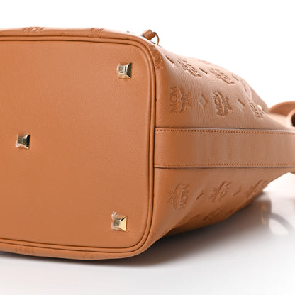 MCM Calfskin Ottomar Monogram Essential Bucket Cognac 11 of 12