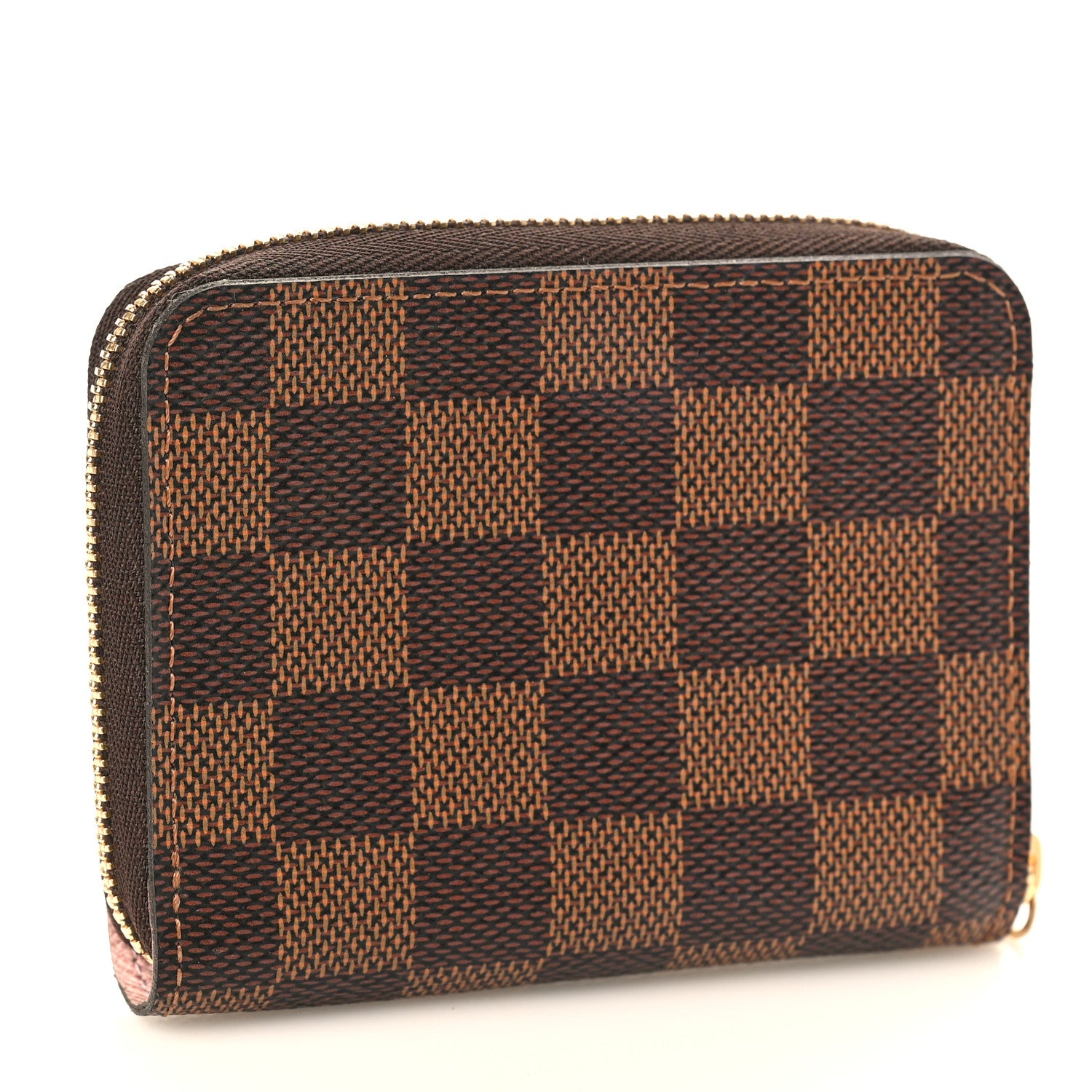 Louis Vuitton Damier Ebene Zippy Coin Purse Rose Ballerine 3 of 7