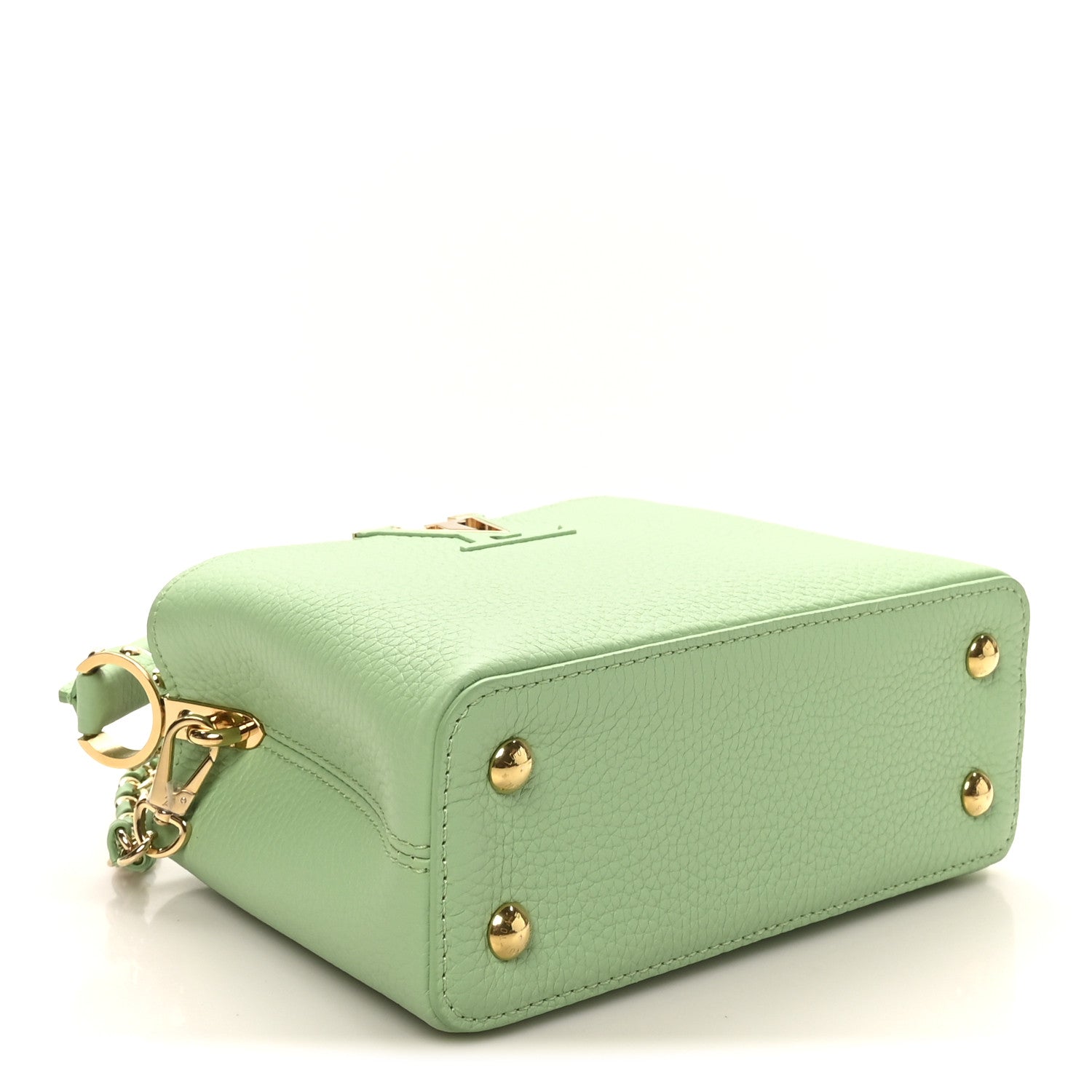 Louis Vuitton Taurillon Mini Capucines Vert Pomme 4 of 9