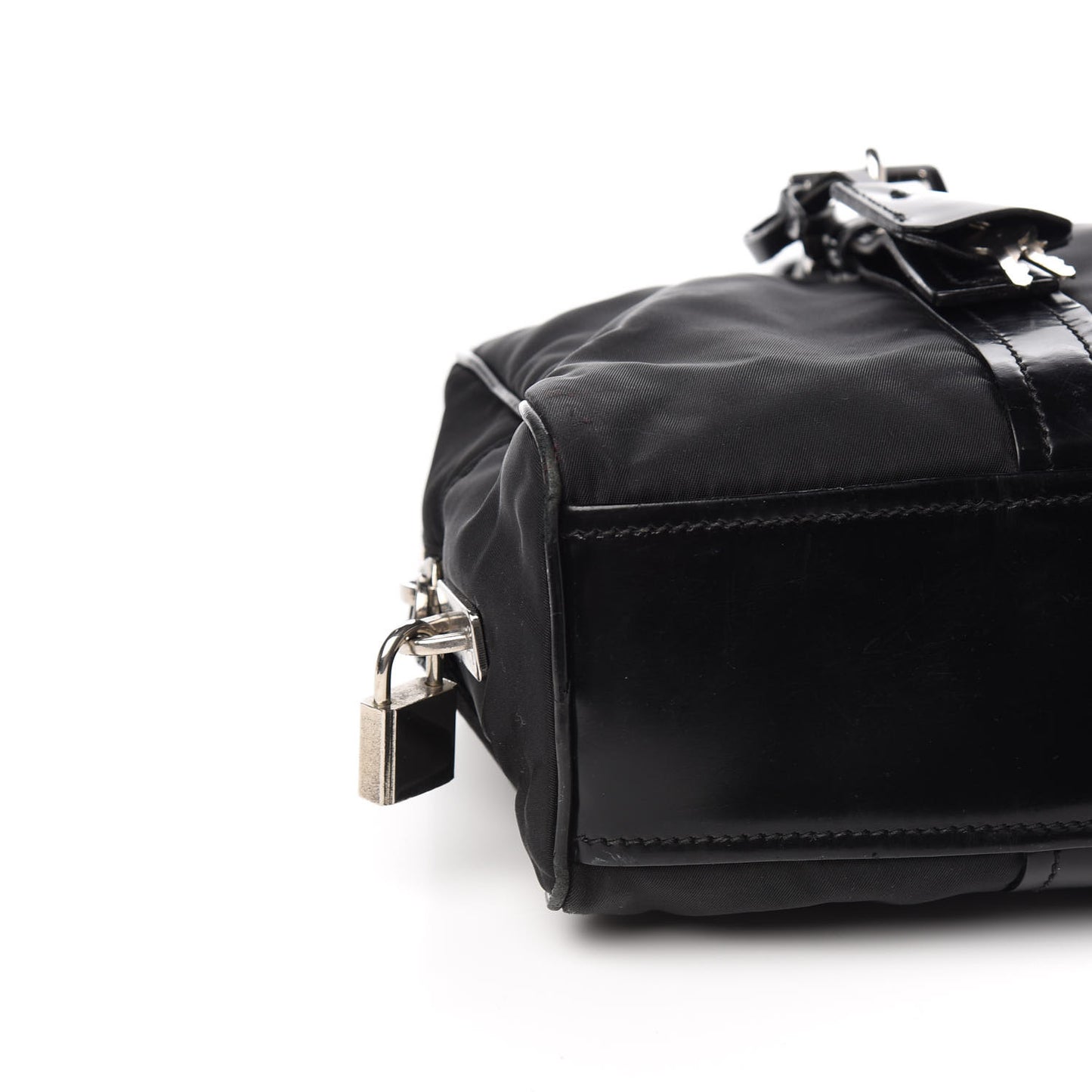 Tessuto Nylon Vitello Shoulder Bag Black