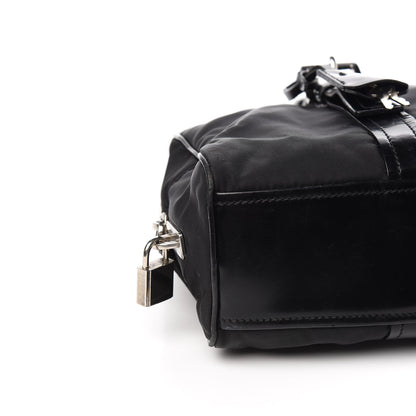 Prada Tessuto Nylon Vitello Shoulder Bag Black 7 of 10