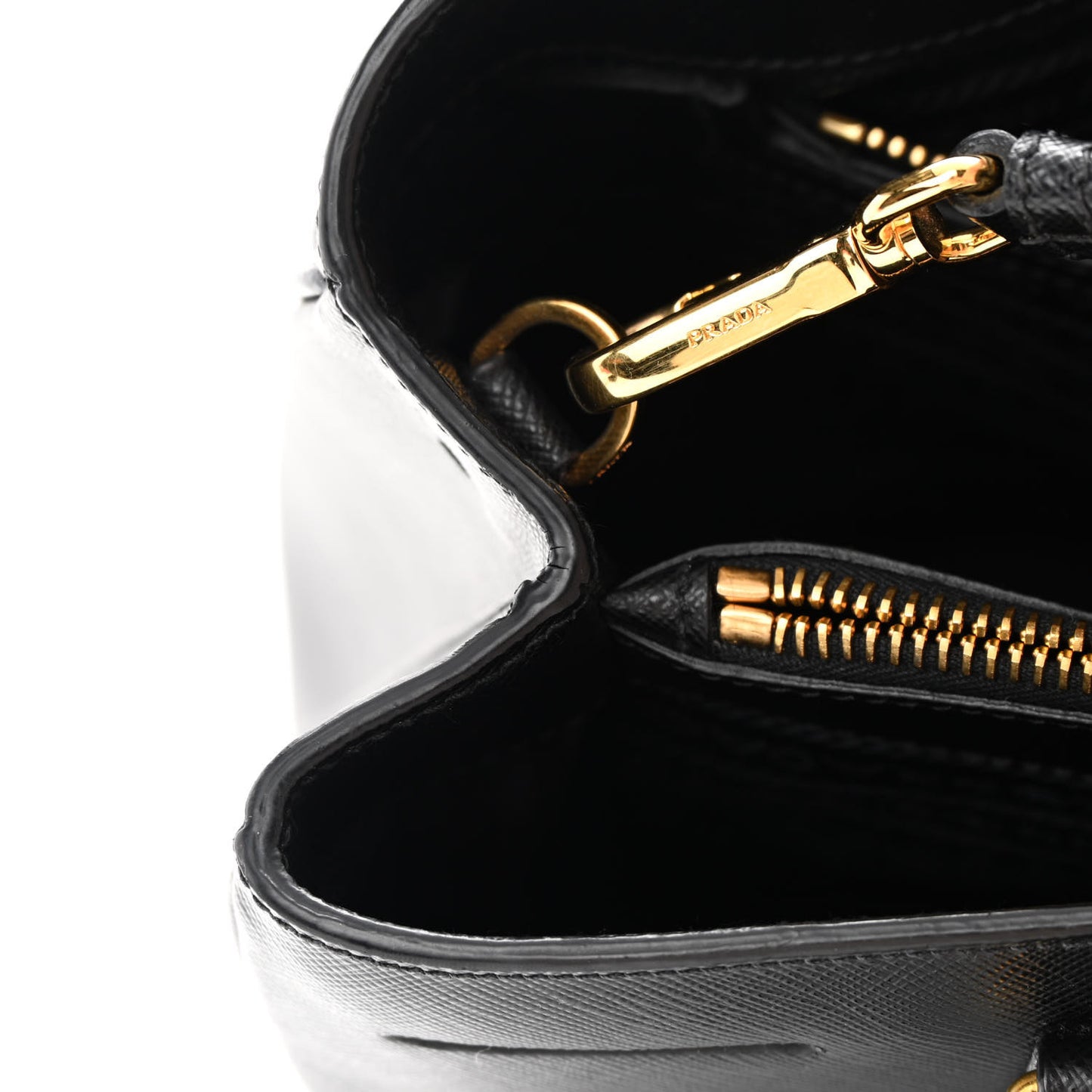 Saffiano Lux Medium Tote Black