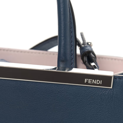 Fendi Vitello Dolce Century Petite 2Jours Tote Blue Rosa Doll 13 of 21