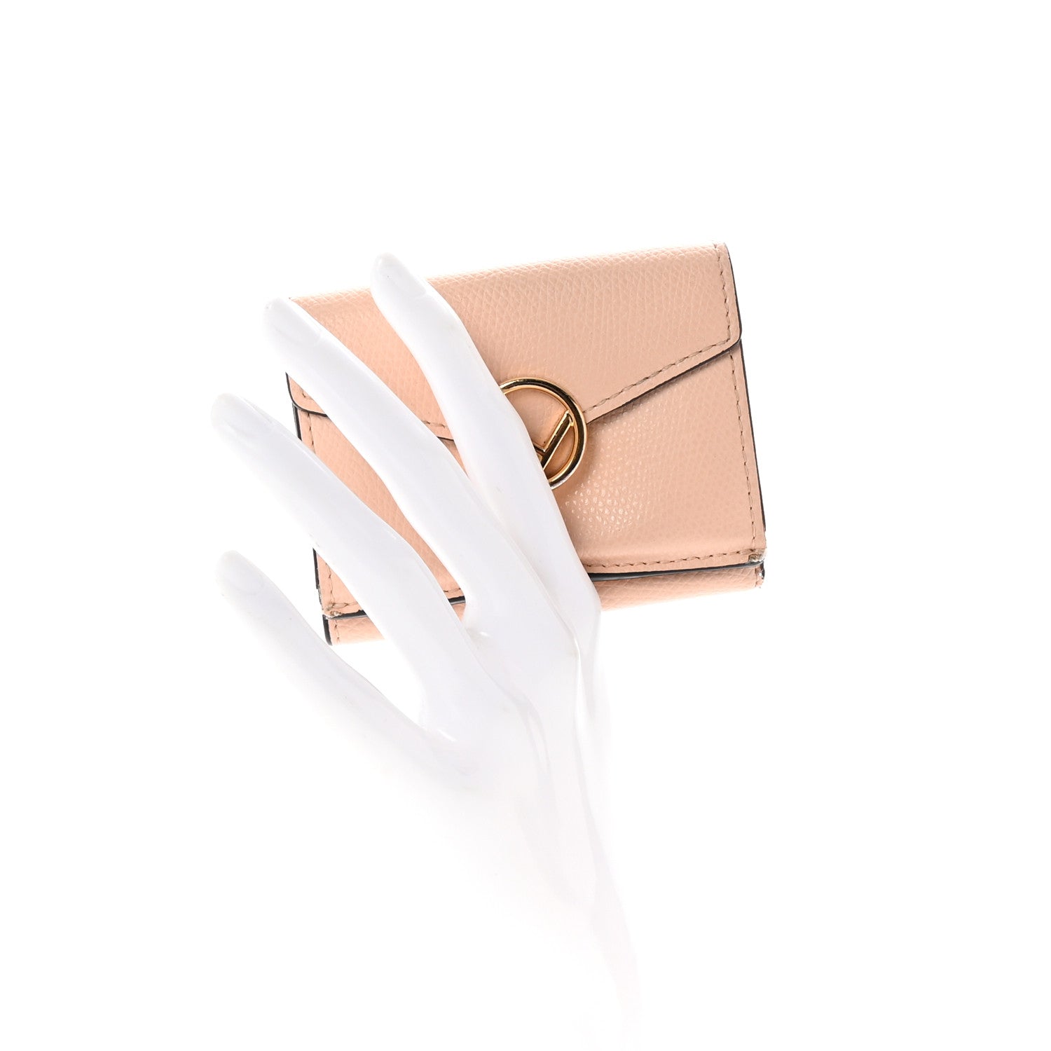 Fendi Vitello Cruise F is Fendi Micro Tri-Fold Envelope Wallet Light Rose 2 of 8