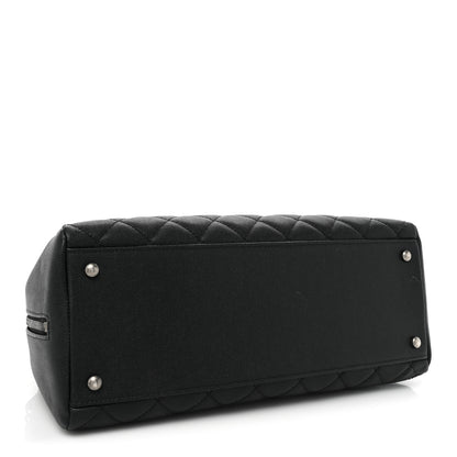 Chanel Caviar Lizard Quilted Coco Handle Bowler Black 4 of 16