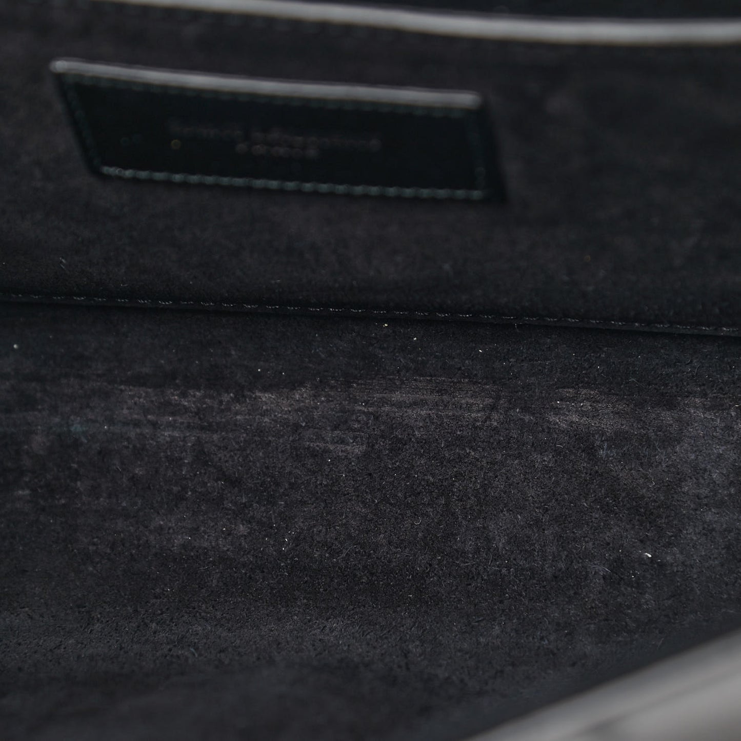 Glossy Eelskin Small Monogram Kate Satchel Black