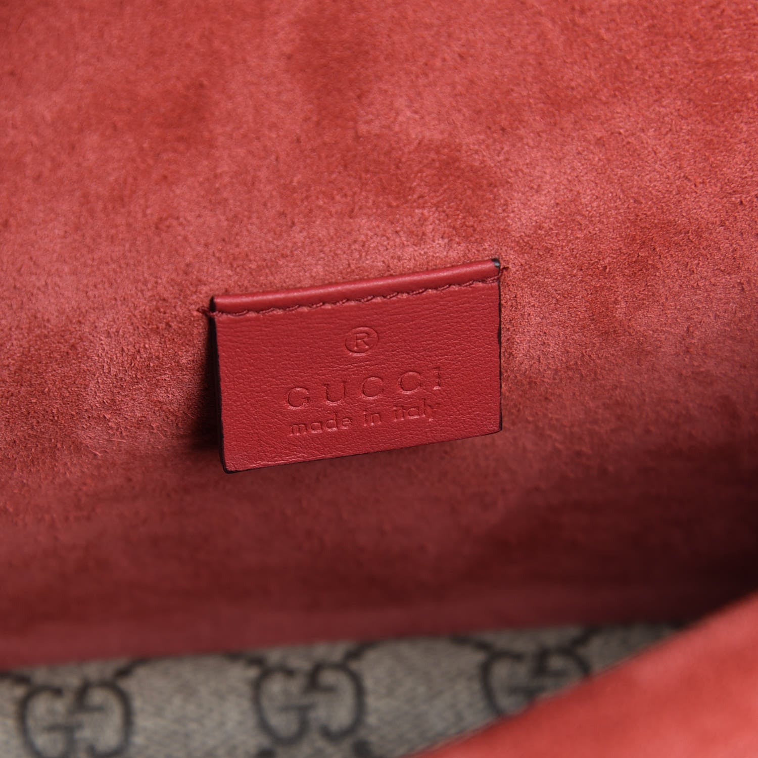 Gucci GG Supreme Monogram Mini Dionysus Shoulder Bag Hibiscus Red 6 of 9