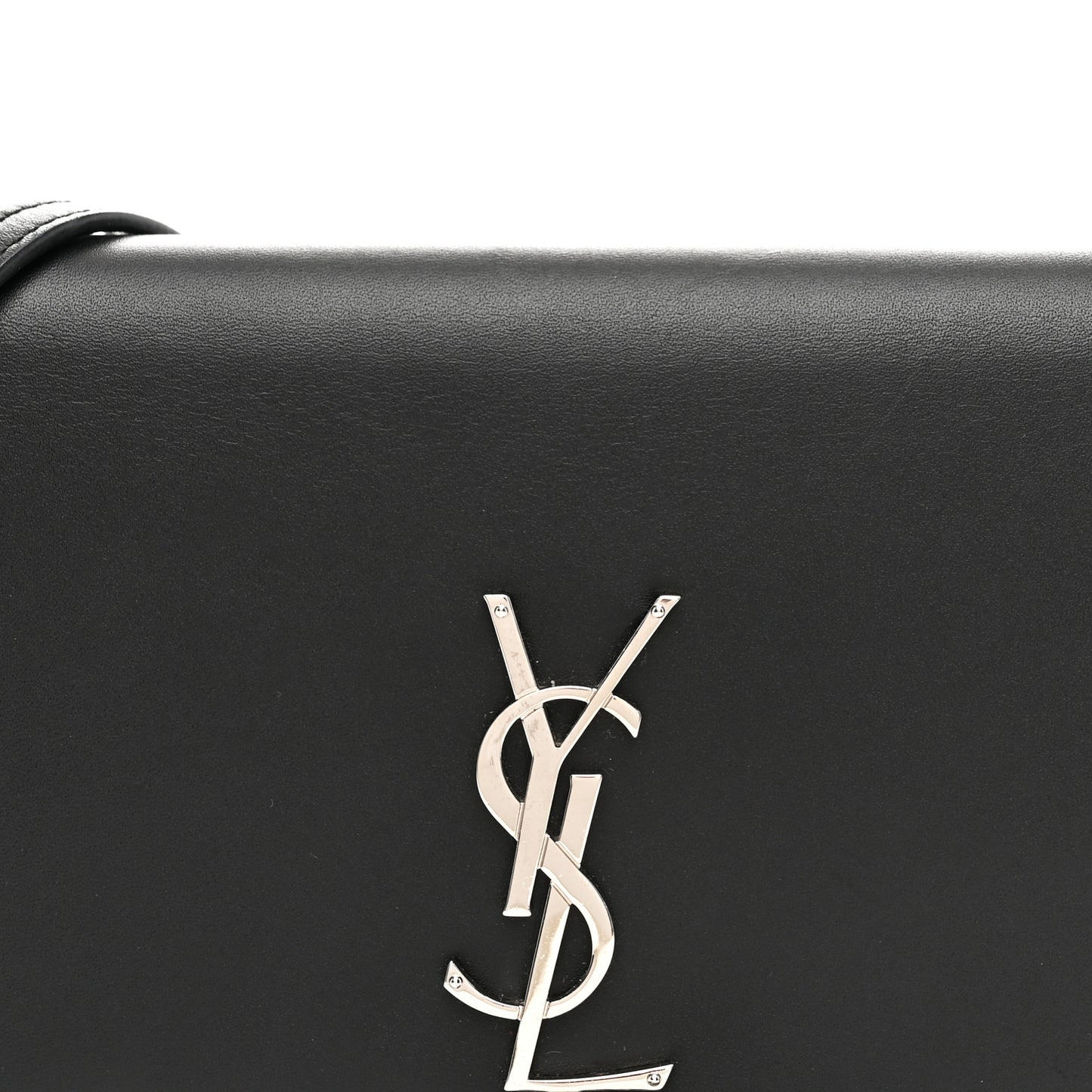 Smooth Calfskin Classic Monogram Kate Tassel Chain Wallet Black