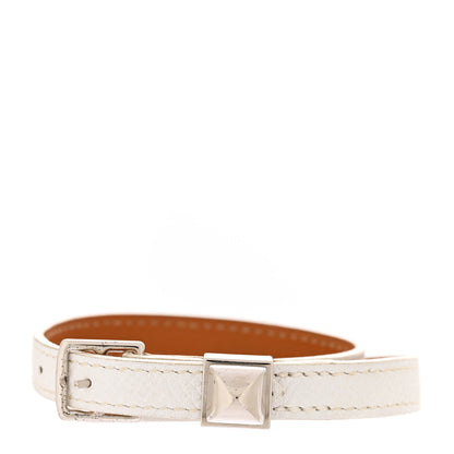 Hermes Epsom Cab Double Tour Bracelet S White 1 of 6