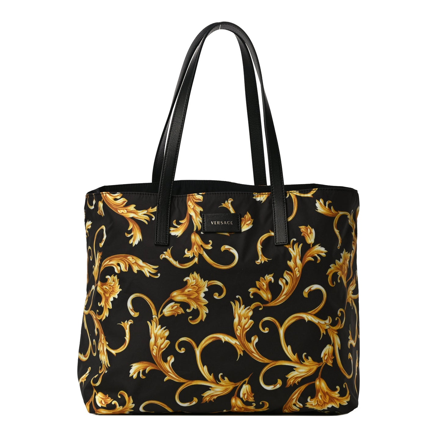 Nylon Baroque Print Tote Black