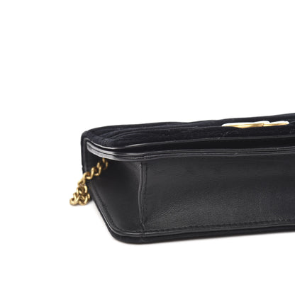 Gucci Velvet Matelasse GG Marmont Mini Bag Black 6 of 8