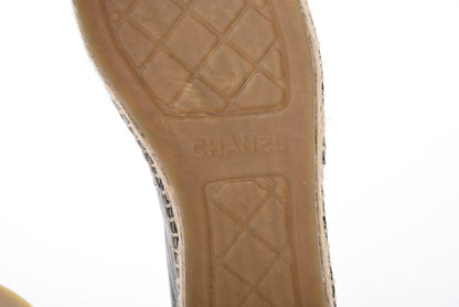 Chanel Lambskin CC Espadrilles 37 Black 7 of 10