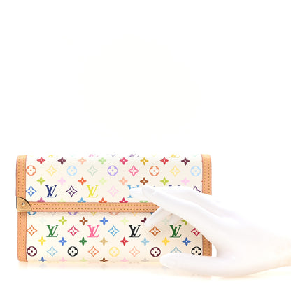 Louis Vuitton Monogram Multicolor Porte Tresor International Wallet White 2 of 7