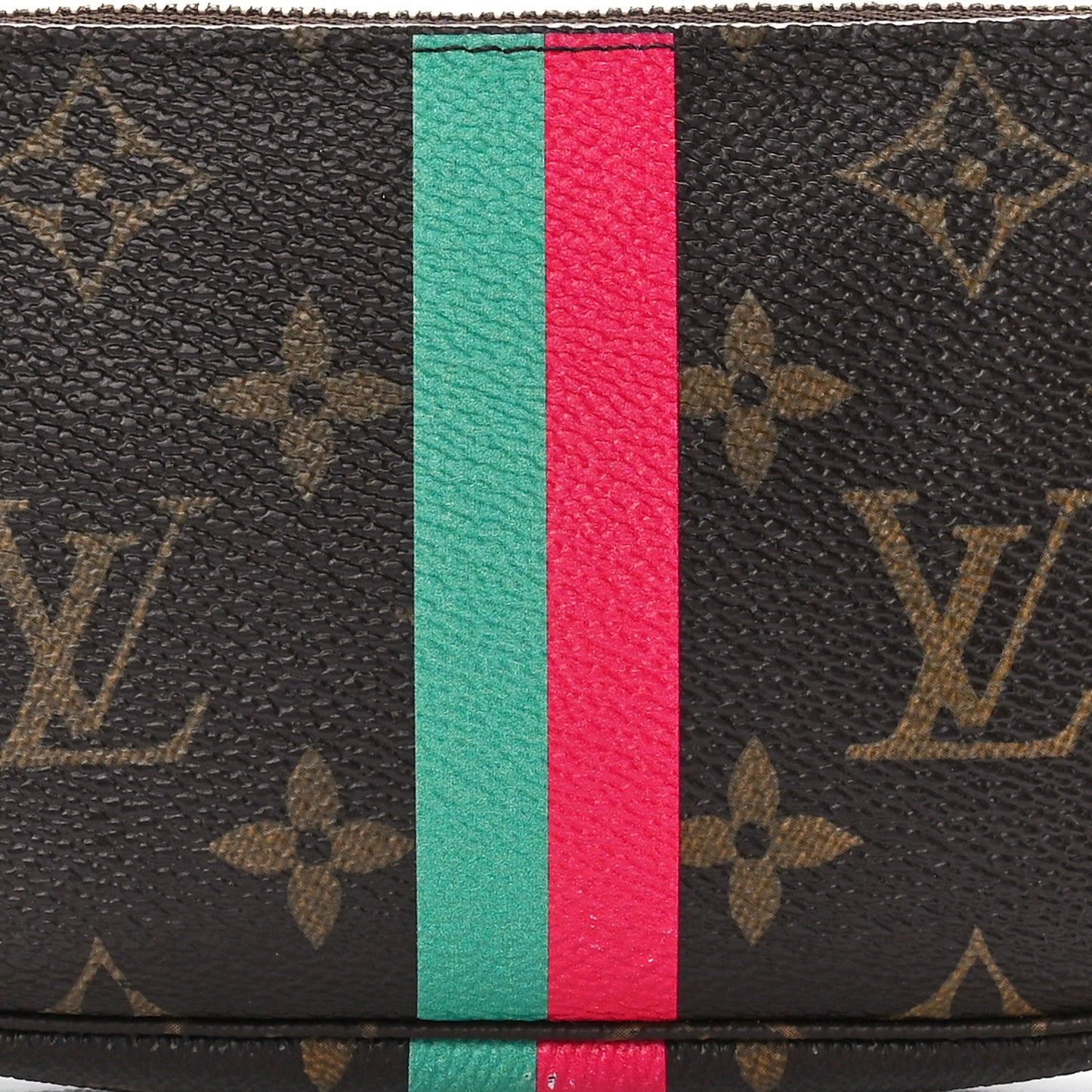 Monogram My LV Heritage Mini Pochette Accessories Vert Fuchsia