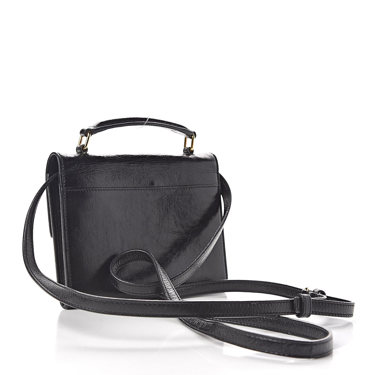 Calfskin Mini High School Satchel Black