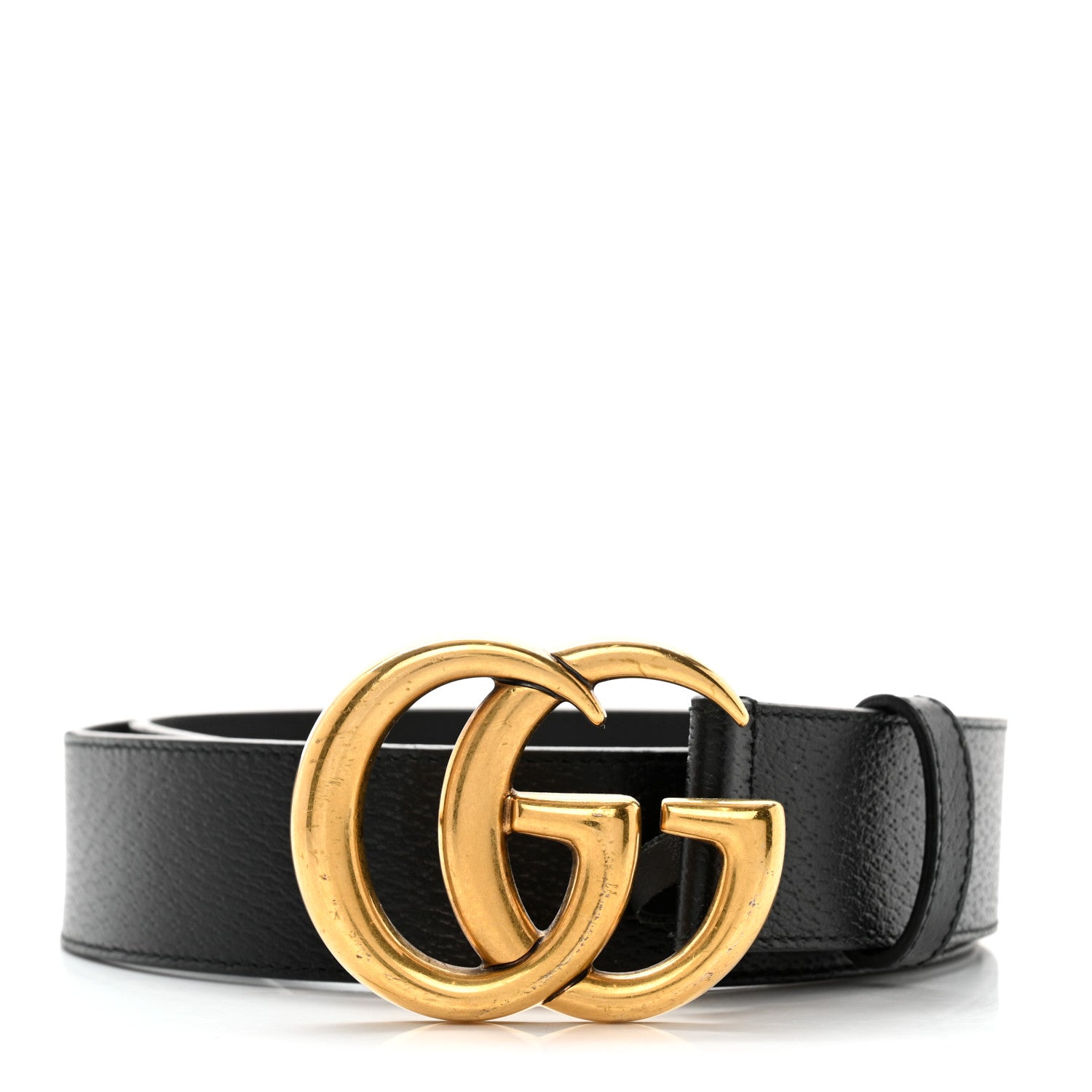 Gucci Textured Dollar Calfskin Double G 40mm Belt 85 34 Black 1 of 7