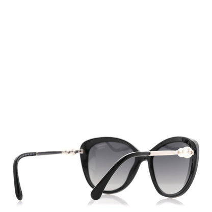 Chanel Acetate Pearl Polarized Winter Butterfly Sunglasses 5338-H Black 4 of 8