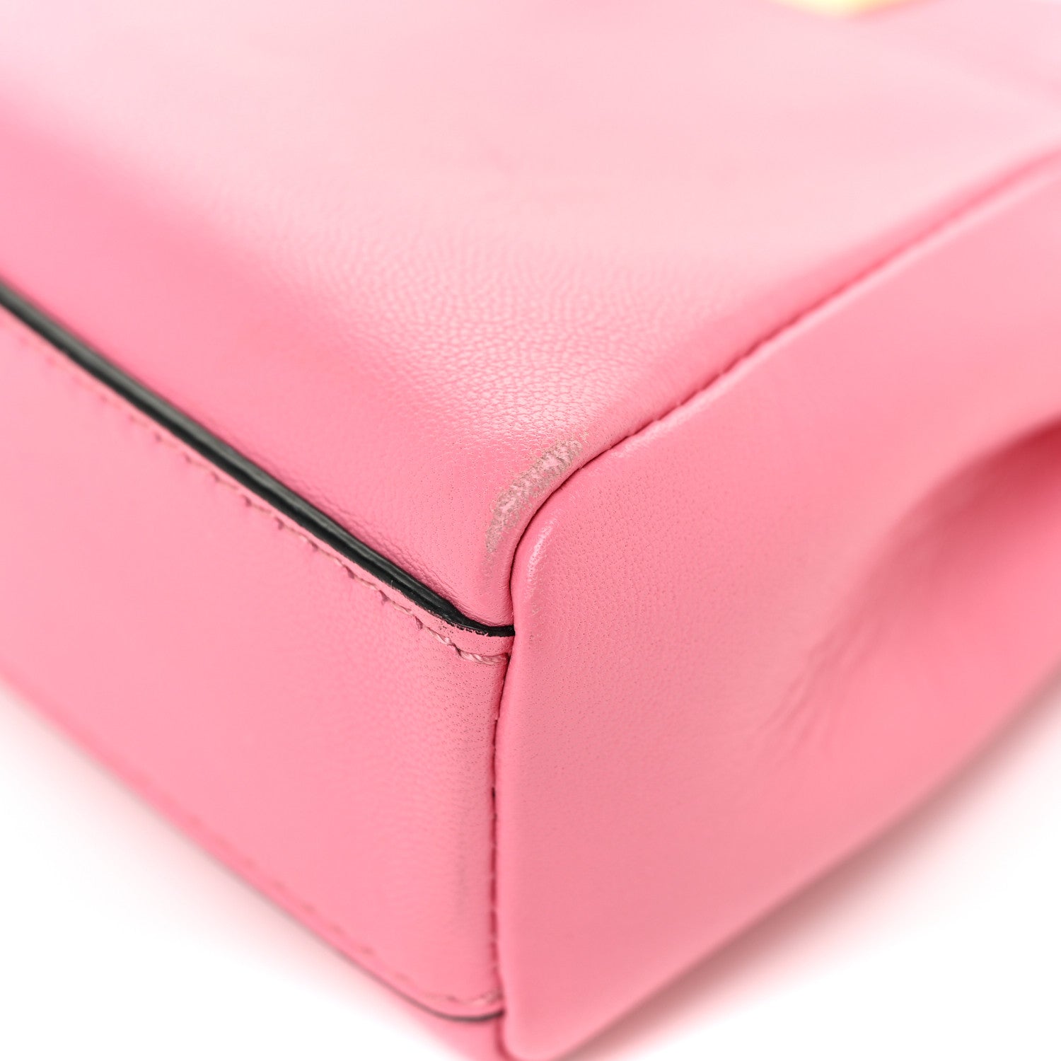 Fendi Shiny Nappa Micro Peekaboo Iconic Satchel Rosa Fluo 20 of 30