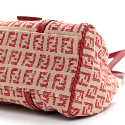 Fendi Zucchino Vitello Mini Sporty Beige Rosso 6 of 11