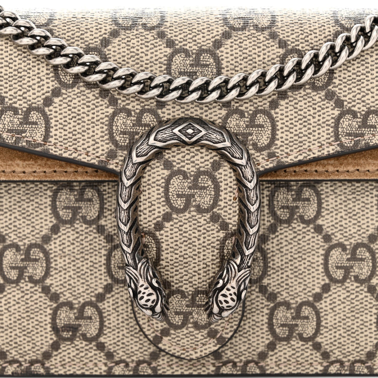 GG Supreme Monogram Super Mini Dionysus Shoulder Bag Taupe