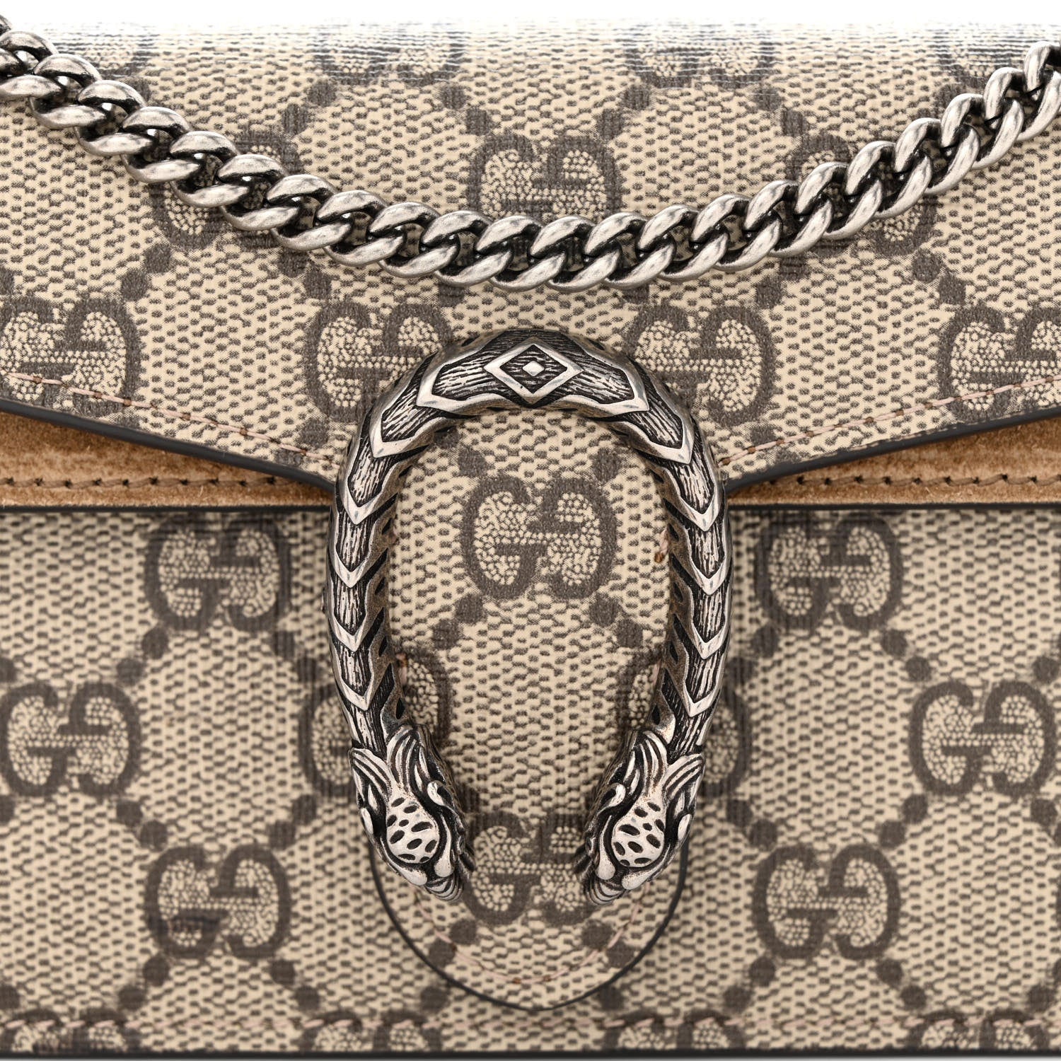 Gucci GG Supreme Monogram Super Mini Dionysus Shoulder Bag Taupe 8 of 12